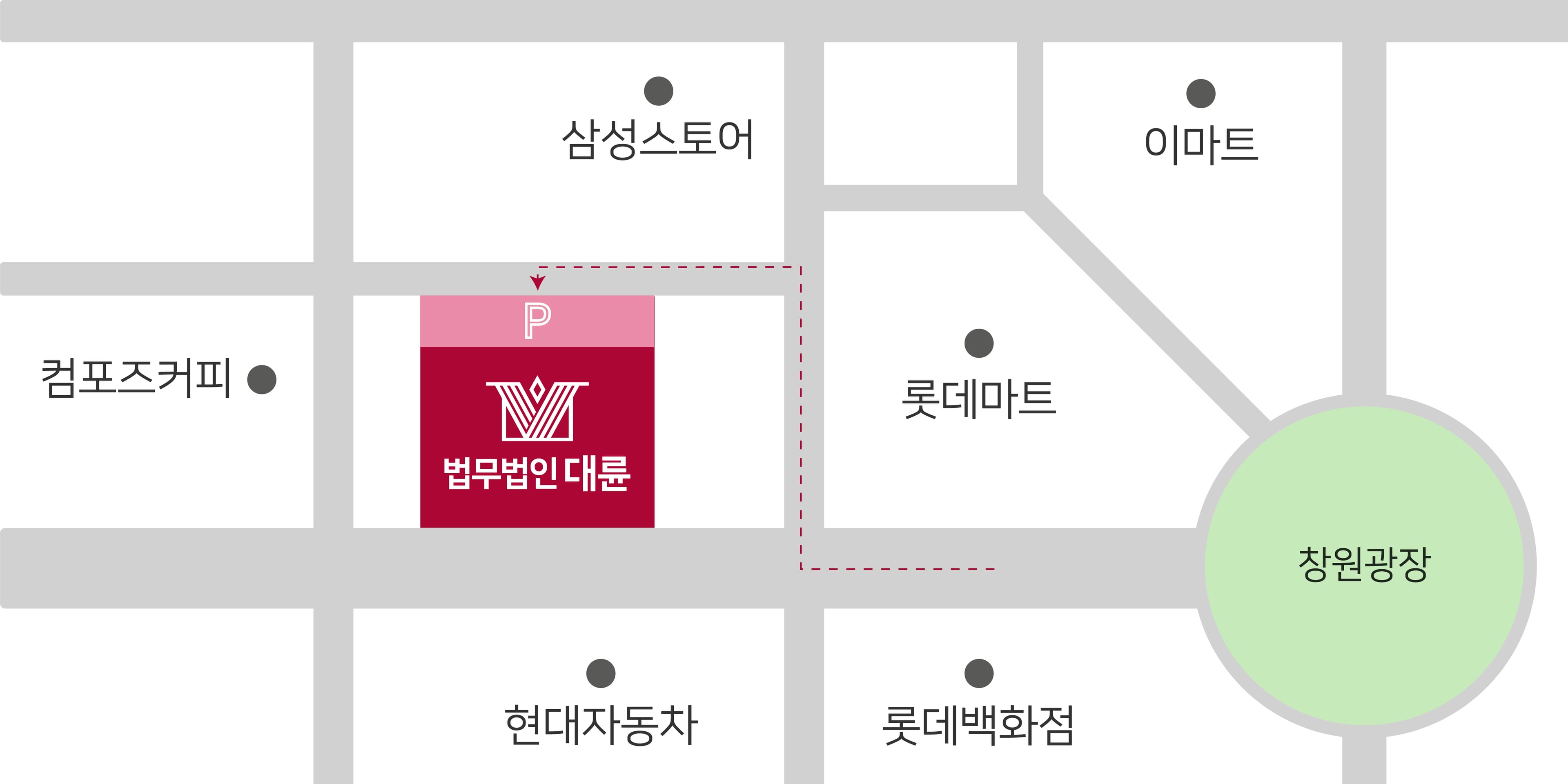 창원 사무소 약도